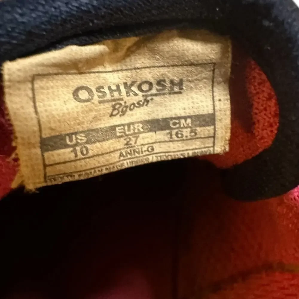 Girls Size 10 OshKosh Bgosh Pink and Gray Sneakers